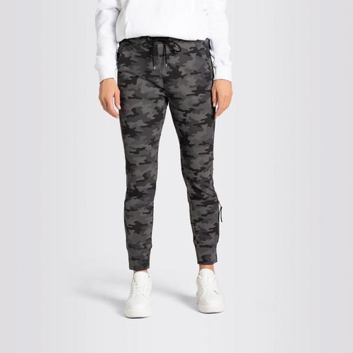MAC • relaxte broek Jogger zip in camouflage • 36, Kleding | Dames, Broeken en Pantalons, Grijs, Nieuw, Maat 36 (S), Verzenden