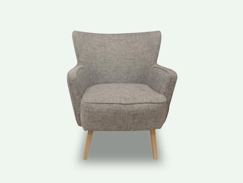 Bergamo retro arm fauteuil  uitgevoerd in stof, Huis en Inrichting, Fauteuils, Nieuw, Ophalen of Verzenden