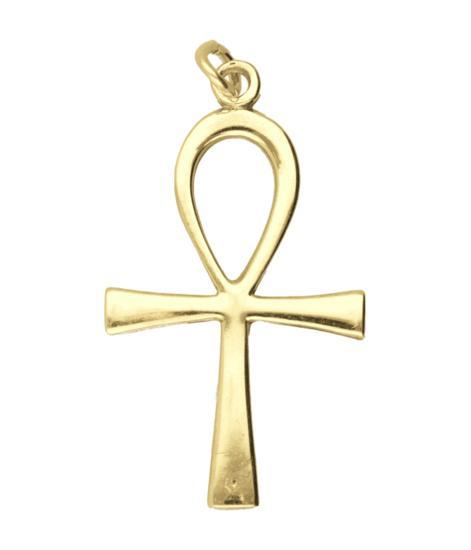 Gouden Ankh kruis groot ketting hanger, Sieraden, Tassen en Uiterlijk, Kettinghangers, Verzenden