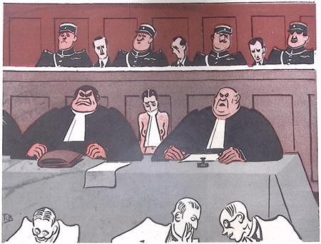 Het Oestasji-proces op spotprent (lijst optie, Lithos), Antiek en Kunst, Kunst | Litho's en Zeefdrukken, Verzenden