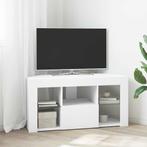 vidaXL Hoek LED TV Kast Wit 100 x 40 x 50 cm Bewerkt hout, Huis en Inrichting, Kasten | Televisiemeubels, Minder dan 50 cm, Verzenden