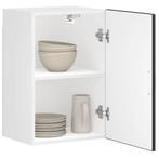 vidaXL Keukenwandkast Porto bewerkt hout zwart, Huis en Inrichting, Keuken | Keukenelementen, Verzenden, Nieuw, Zwart