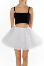 KIMU® Tutu Wit Tule Rokje 98 104 110 116 Witte Petticoat Rok, Kinderen en Baby's, Carnavalskleding en Verkleedspullen, Ophalen of Verzenden