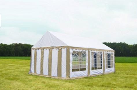 Classic Plus Feest-tent PVC 4x6x2 mtr in Wit-Beige, Tuin en Terras, Partytenten, Nieuw, Verzenden