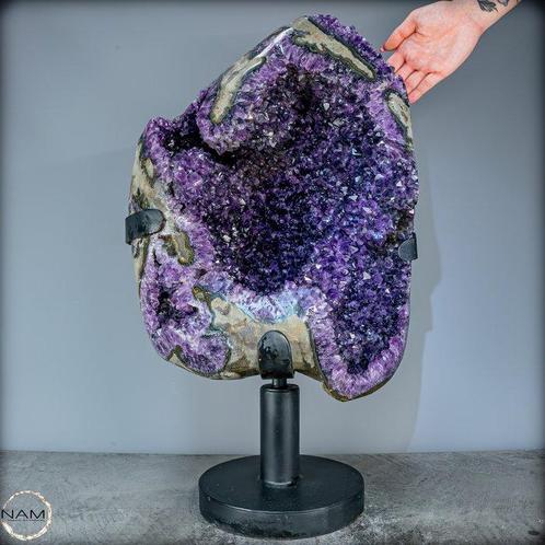 Natuurlijke multi-amethist druse uit Bolivia met een gewicht, Verzamelen, Mineralen en Fossielen