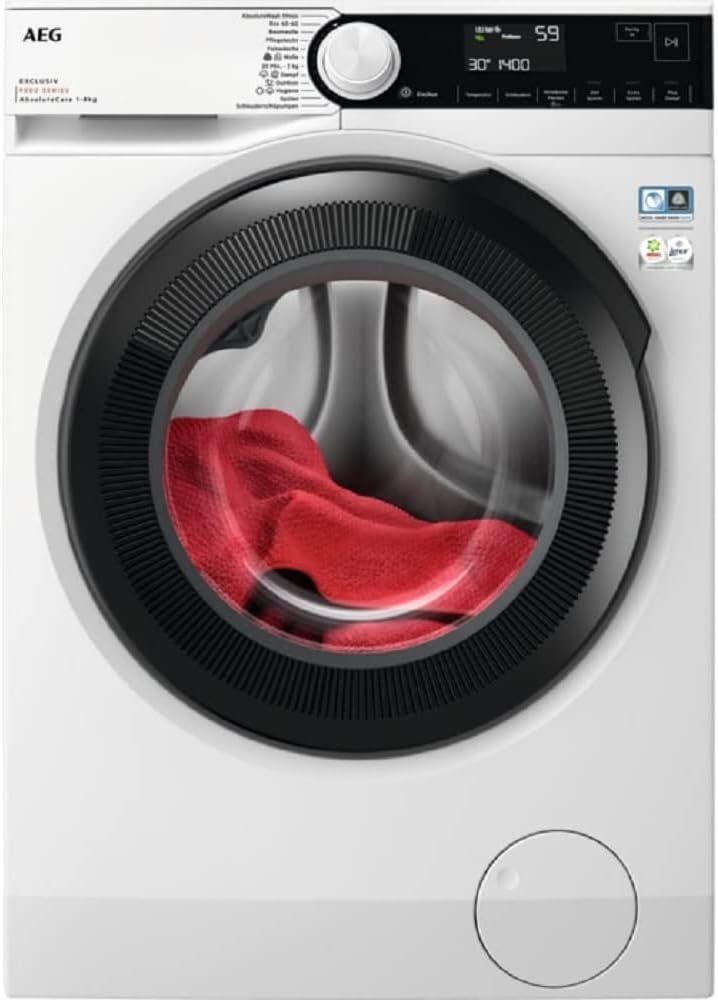 AEG LR9G70489 - Wasmachine - 8 kg - 1400 tpm - Energieklasse, Witgoed en Apparatuur, Wasmachines, Nieuw, Voorlader, 85 tot 90 cm