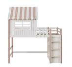Kinderbed 90x200 cm Huisbed met Dak en Ladder, Verzenden, Nieuw