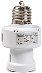 Schemer schakelaar + timer - E27 fitting - Wit, Hobby en Vrije tijd, Ophalen of Verzenden, Nieuw