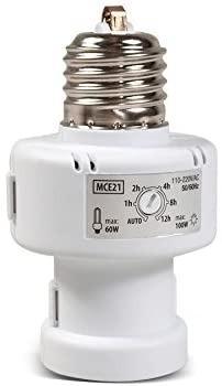 Schemer schakelaar + timer - E27 fitting - Wit, Hobby en Vrije tijd, Elektronica-componenten, Nieuw, Ophalen of Verzenden