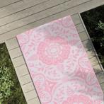 vidaXL Buitenkleed ARAKIL 80x250 cm PP roze, Verzenden, Nieuw