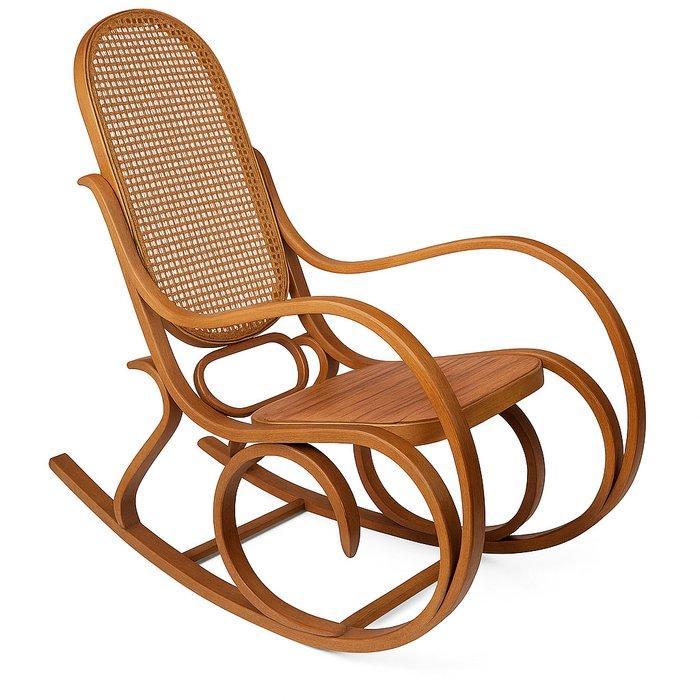 stile thonet - Schommelstoel - Hout, paglia di Vienna -, Antiek en Kunst, Kunst | Designobjecten