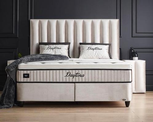 Opberg Boxspring Daytona Beige - 180x200 cm, Huis en Inrichting, Slaapkamer | Boxsprings, Beige, Nieuw, Verzenden