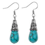 Fako Bijoux® - Oorbellen - Hanger - Turquoise - Druppel, Verzenden, Nieuw