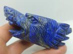 Topkleur - Spectaculaire Lapis Lazuli Wolf- 303 g, Verzamelen, Mineralen en Fossielen