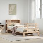 vidaXL Bed met boekenkast zonder matras massief grenenhout, 90 cm, Eenpersoons, Bruin, Verzenden