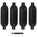 vidaXL Bootstootkussens 4 st 51x14 cm PVC zwart, Verzenden, Nieuw
