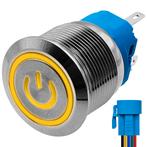 ProRide Metalen Pulsschakelaar 12V OFF-(ON) - 22mm -, Verzenden, Nieuw