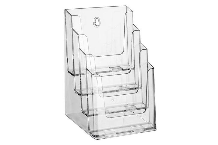 Folderhouder A5 – 4-vaks transparant | Displaywinkel.nl, Zakelijke goederen, Kantoor en Winkelinrichting | Kantoorartikelen, Nieuw in verpakking