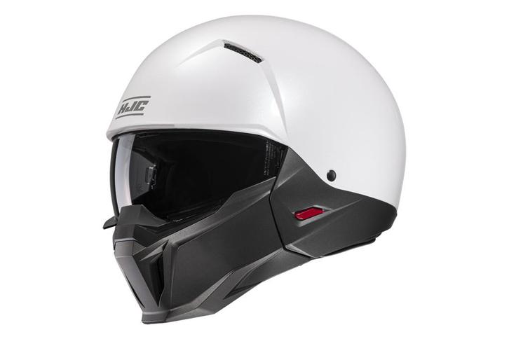 HJC i20 Pearl Wit / Semi Flat Zwart Jethelm, Motoren, Kleding | Motorhelmen, XXL, Nieuw met kaartje, HJC, Jethelm, Verzenden
