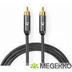 Subwooferkabel | RCA Male - RCA Male | Gun Metal Grey |, Verzenden, Nieuw