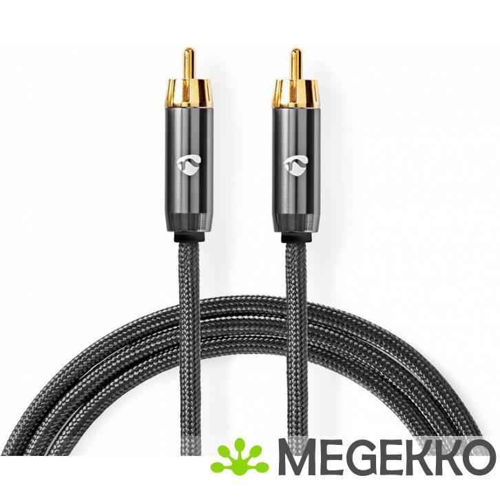 Subwooferkabel | RCA Male - RCA Male | Gun Metal Grey |, Computers en Software, Overige Computers en Software, Nieuw, Verzenden