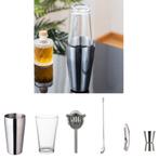 Decopatent® PRO Cocktail Shaker Set 6-delig - Rvs Barset met, Verzenden, Nieuw