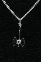 Zilveren Strijdbijl dubbel ketting hanger, Verzenden, Nieuw