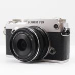 Digitale fotocamera  Olympus PEN-F zilver + M.Zuiko Digital, Audio, Tv en Foto, Fotocamera's Digitaal, Verzenden, Gebruikt, Olympus