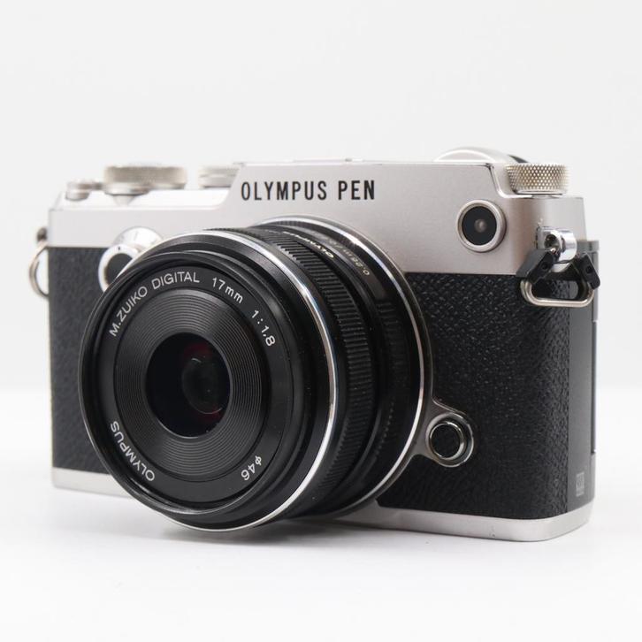 Digitale fotocamera  Olympus PEN-F zilver + M.Zuiko Digital, Audio, Tv en Foto, Fotocamera's Digitaal, Gebruikt, Olympus, Verzenden