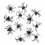 Zwarte nepspinnen 12 stuks 8 cm - Halloween horror dieren, Nieuw, Verzenden