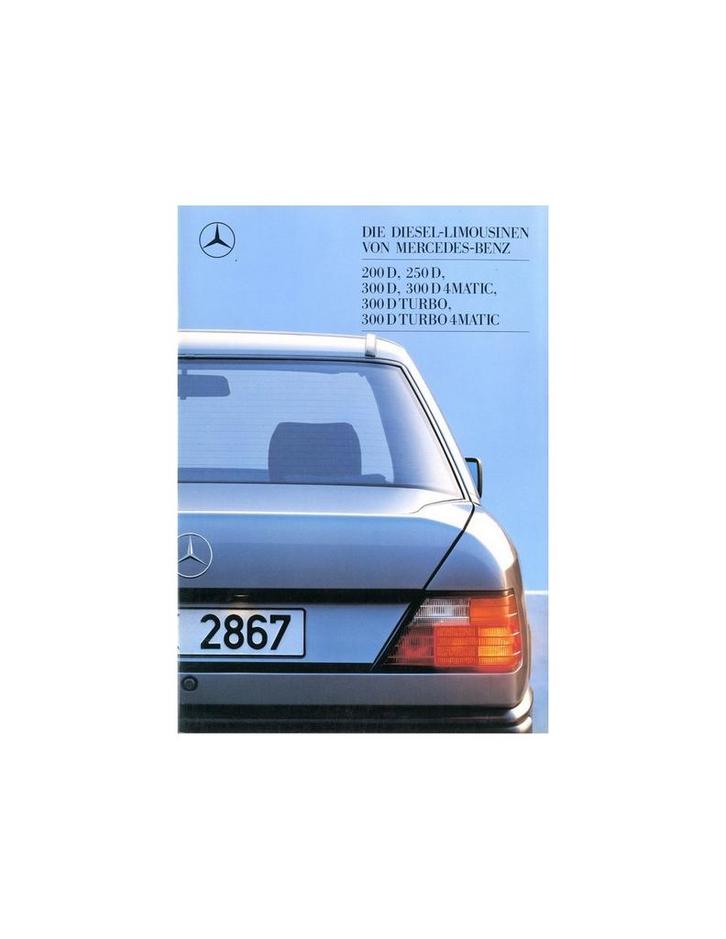 1988 MERCEDES BENZ E KLASSE DIESEL BROCHURE DUITS, Boeken, Auto's | Folders en Tijdschriften