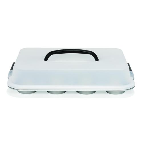 Patisse Muffinvorm Silver-Top 12 Vaks met Draagdeksel 35cm, Hobby en Vrije tijd, Taarten en Cupcakes maken, Nieuw, Verzenden
