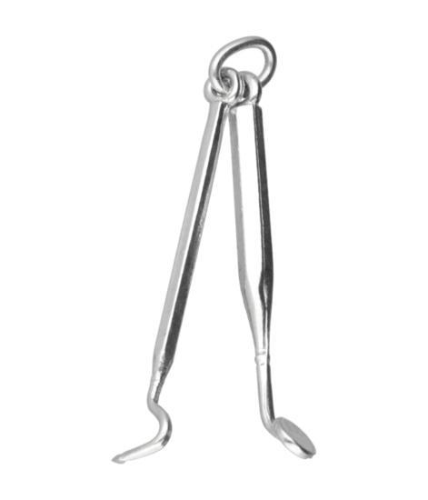 Zilveren Tandarts set ketting hanger, Sieraden, Tassen en Uiterlijk, Kettinghangers, Verzenden