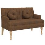 Bankje Bruin: Comfortabel & Elegant - retourdeal! 35% kor..., Eenpersoons, Minder dan 75 cm, Nieuw, Ophalen of Verzenden
