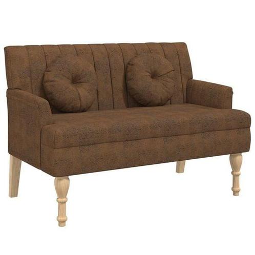 Bankje Bruin: Comfortabel & Elegant - retourdeal! 35% kor..., Huis en Inrichting, Banken | Bankstellen, Minder dan 150 cm, Minder dan 75 cm