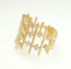 Statement ring - 14 karaat Geel goud - 0.97ct. tw. Diamant, Sieraden, Tassen en Uiterlijk, Antieke sieraden