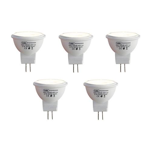 Set van 5 G4 LED lamp MR11 2,7W 210 lm 3000K 12V, Huis en Inrichting, Lampen | Losse lampen, Nieuw