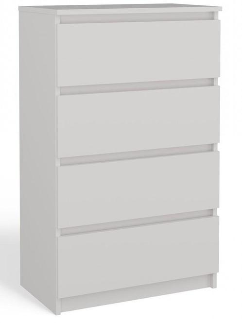 Ladekast M 4 lades wit Wit (Slaapkamer), Huis en Inrichting, Kasten | Ladekasten, Nieuw, 3 of 4 laden, Overige houtsoorten, Verzenden