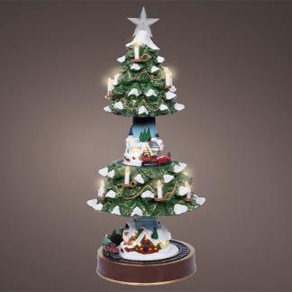 Kersttafereel kerstboom | Lumineo | 24.5 x 49 cm, Diversen, Kerst, Nieuw, Verzenden