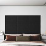 vidaXL Wandpanelen 12 st 2,16 m² 60x30 cm stof zwart, Verzenden, Nieuw