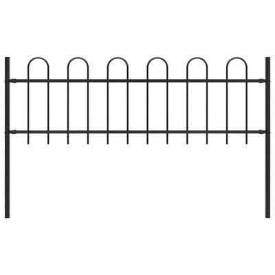 VidaXL tuinhek, zwart staal, B x H 180 x 110 cm, Diversen, Overige Diversen, Ophalen