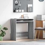 vidaXL Bureau met plank Grijs 77,5 x 43 x 79 cm Bewerkt hout, Huis en Inrichting, Verzenden, Nieuw