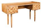 Massief houten bureau ALPINE 135 cm natuurlijke, Nieuw, Ophalen of Verzenden