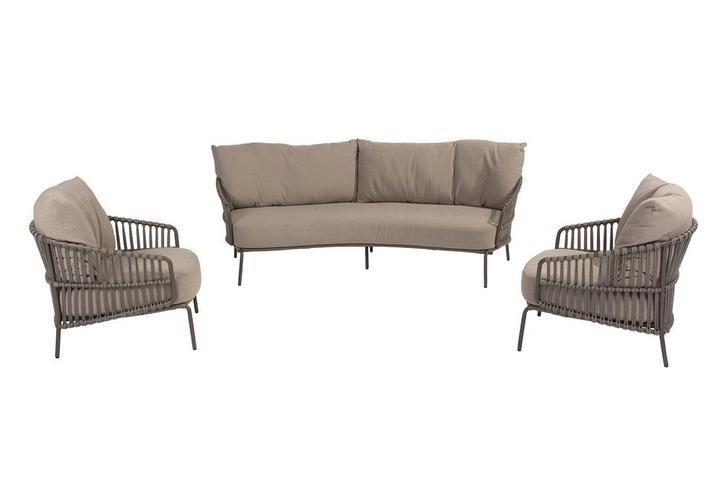 4 Seasons Capalbio loungeset (3-delig) - Terre, Tuin en Terras, Tuinsets en Loungesets, Loungeset, Nieuw, Rvs, Verzenden