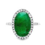 Ring Platina - 3.61ct. tw. Smaragd - Diamant, Nieuw