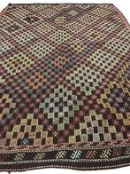 Turkse gedempte wol - Kelim - 189 cm - 252 cm, Huis en Inrichting, Nieuw