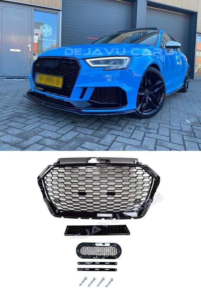 RS3 Look Front Grill Black Edition voor Audi A3 8V / S line, Auto diversen, Tuning en Styling, Ophalen of Verzenden