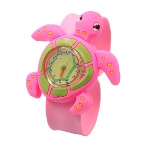 Fako® - Kinderhorloge - Slap On Mini - Schildpad - Roze, Sieraden, Tassen en Uiterlijk, Horloges | Kinderen, Verzenden