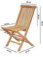 Teakea - Teak Houten Klapstoel Tenerif | Opvouwbare, Tuin en Terras, Verzenden, Nieuw, Teakhout