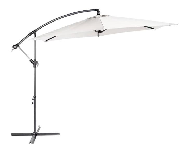2dekans | Lifa Garden Hangende Parasol Ø 300 cm Crème –, Tuin en Terras, Zonneschermen, Zo goed als nieuw, Ophalen of Verzenden